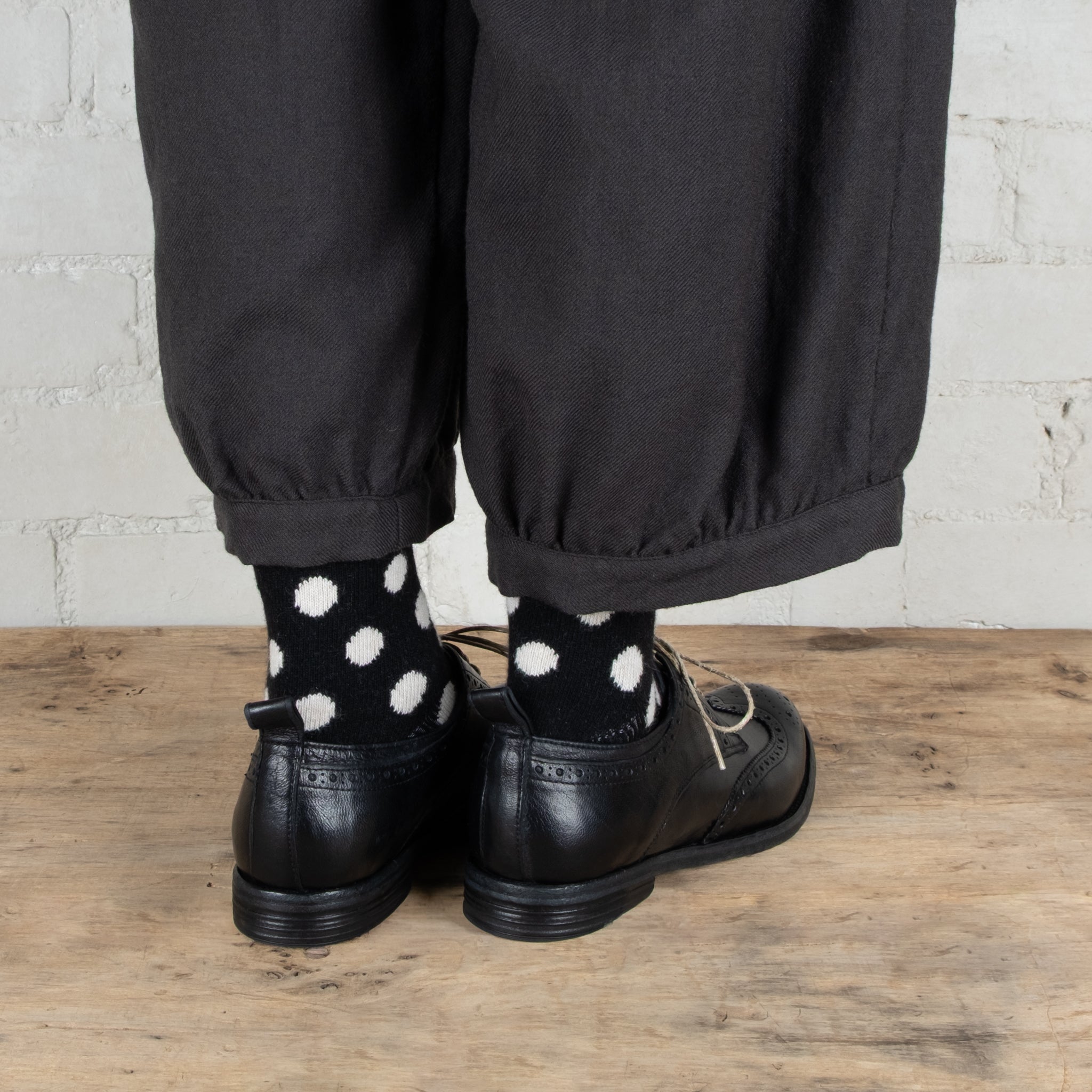 Victoria Varrasso Gaspard Lace-up Nero Leather Brogues