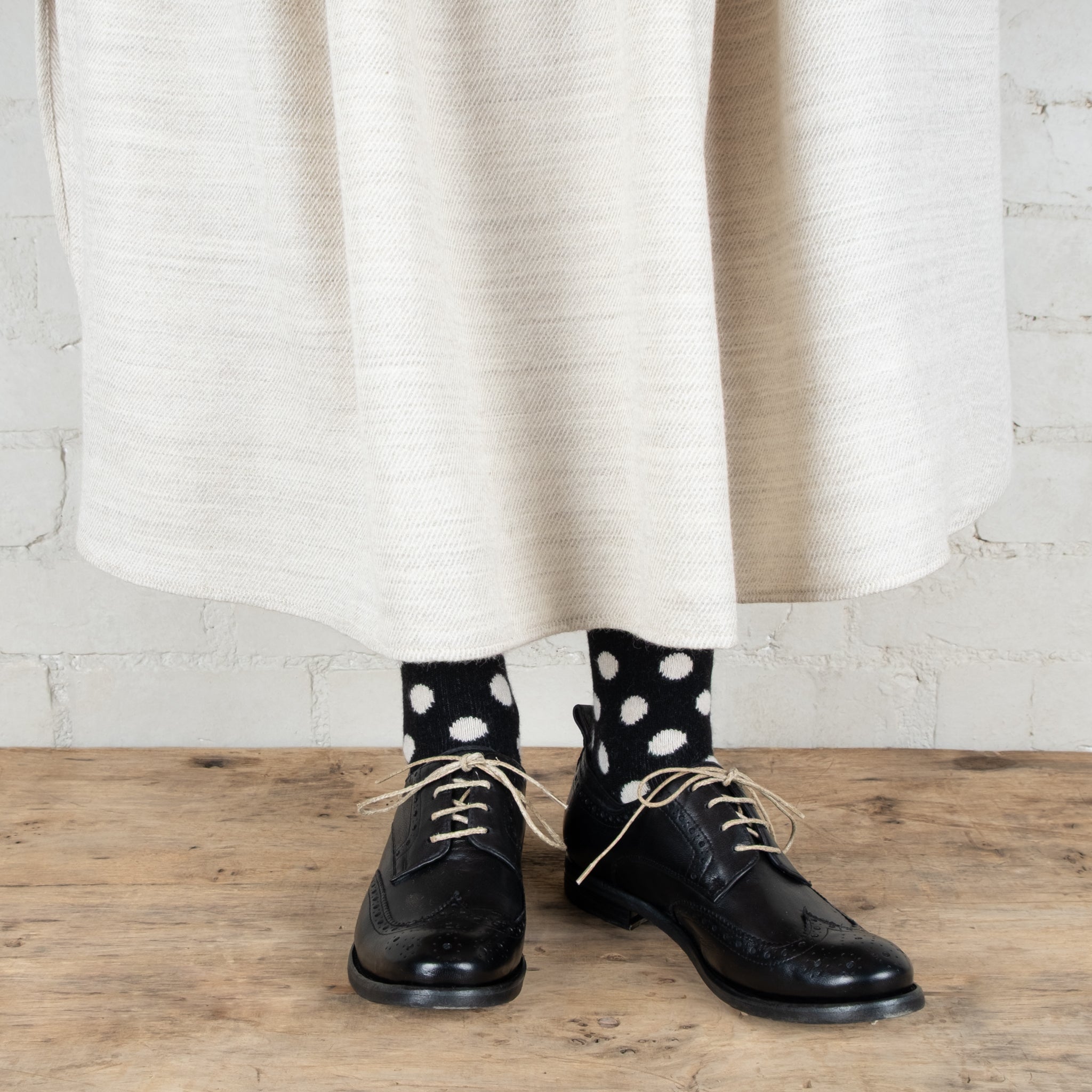 Victoria Varrasso Gaspard Lace-up Nero Leather Brogues