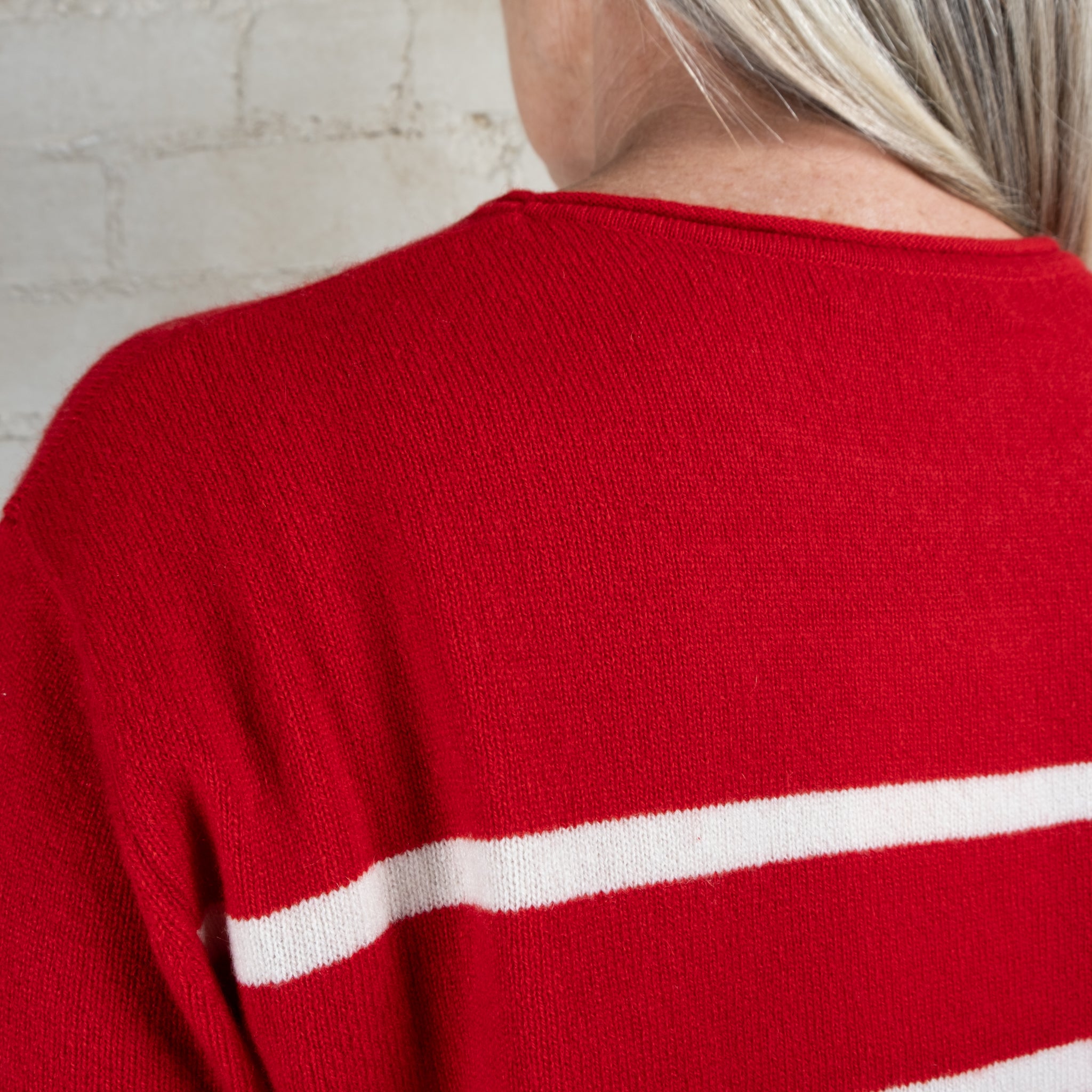 Cashmerism Cashmere Striped Crew Neck Sweater