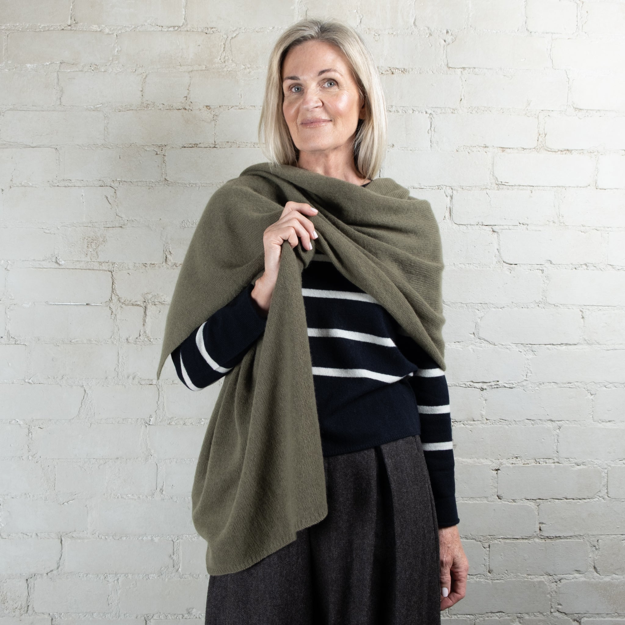 Cashmerism Shawl Scarf in One
