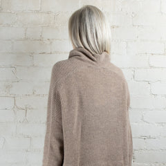 Cashmerism Cashmere Cowl Ribknit Crop Sweater