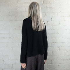 Cashmerism Cashmere Cowl Ribknit Crop Sweater