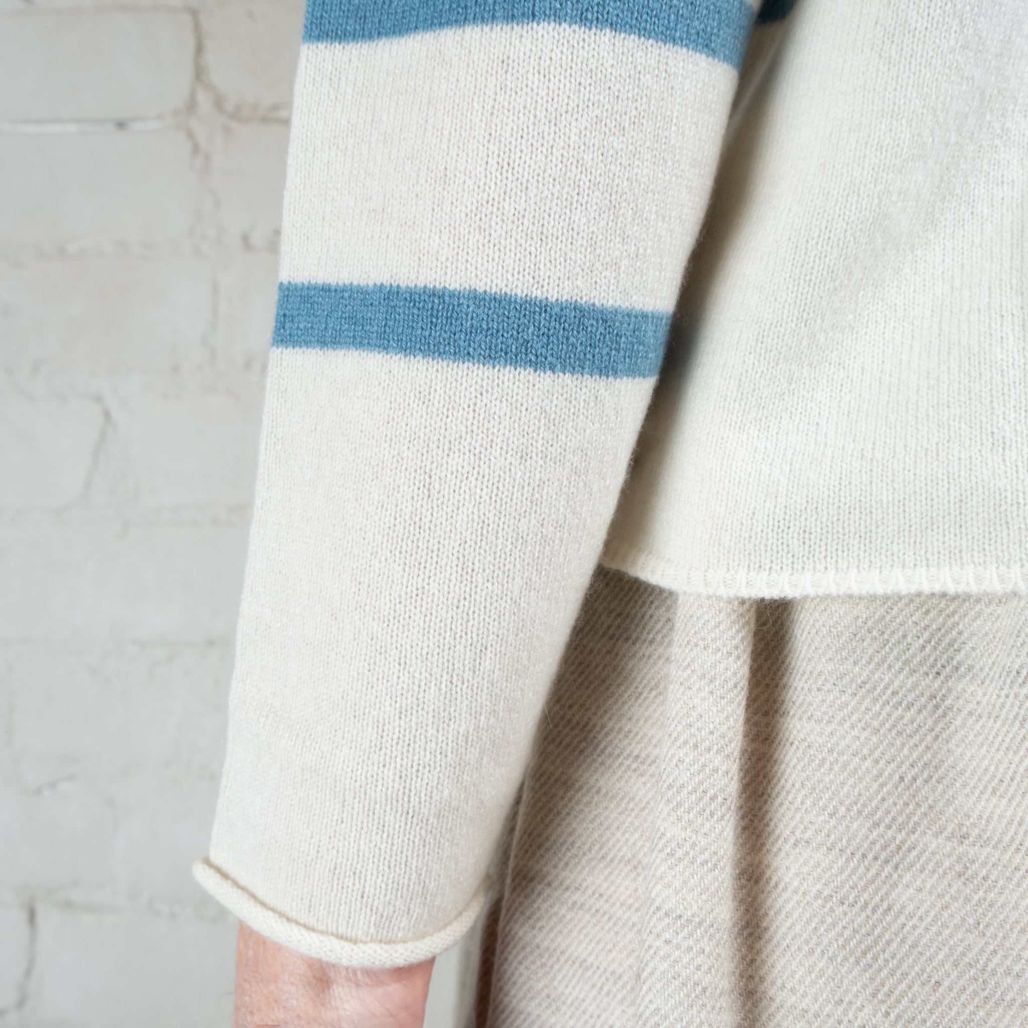 Cashmerism Cashmere Striped Crew Neck Sweater