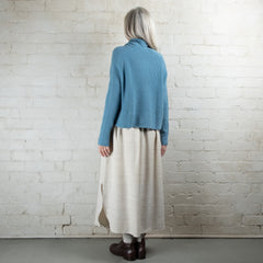 Cashmerism Cashmere Cowl Ribknit Crop Sweater