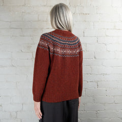 Harley of Scotland Fairisle Hoy Yoke HB Wool Cardigan