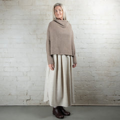Cashmerism Cashmere Cowl Ribknit Crop Sweater