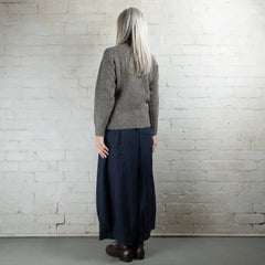 Harley of Scotland Fossil Chunky Knit Wool Cardigan With Pockets