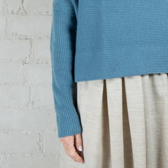Cashmerism Cashmere Cowl Ribknit Crop Sweater