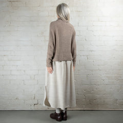 Cashmerism Cashmere Cowl Ribknit Crop Sweater