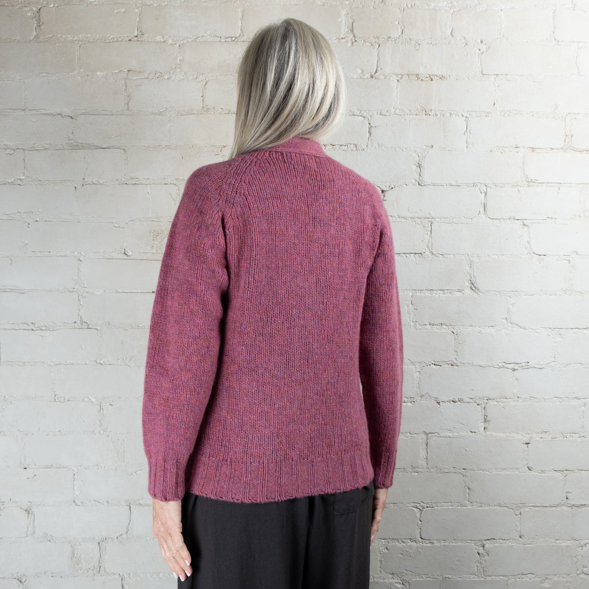 Harley of Scotland Zinnia Chunky Knit Wool Cardigan With Pockets