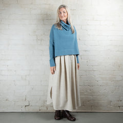 Cashmerism Cashmere Cowl Ribknit Crop Sweater