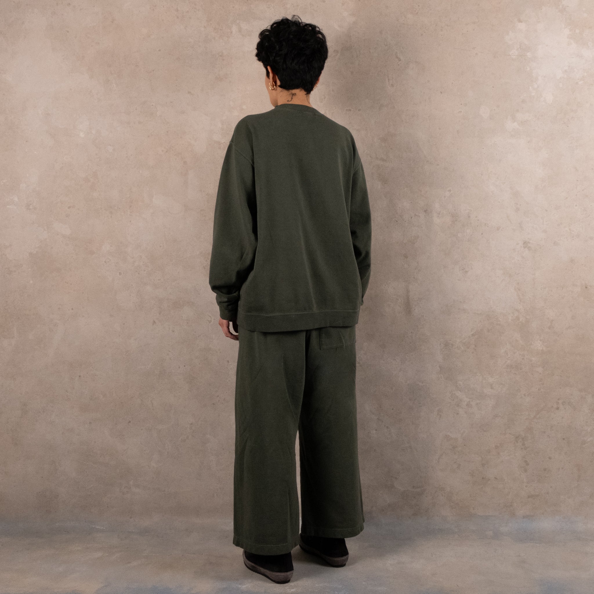 Ichi Antiquités Khaki French Terry Zip Cotton Pants