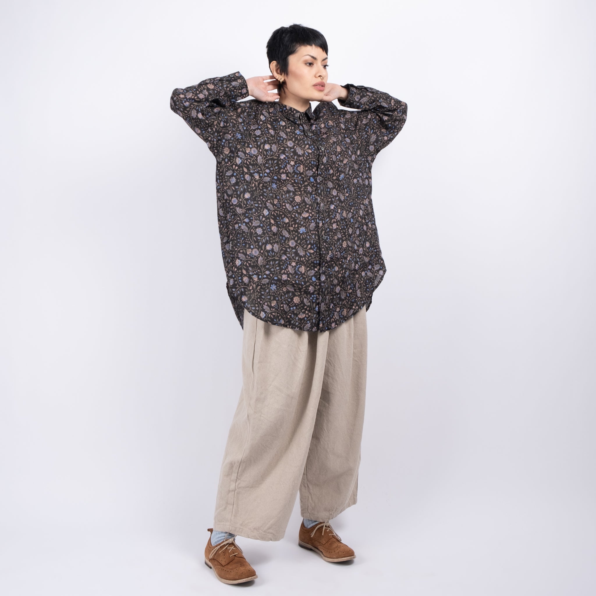 Ichi Antiquités Floral Linen Shirt