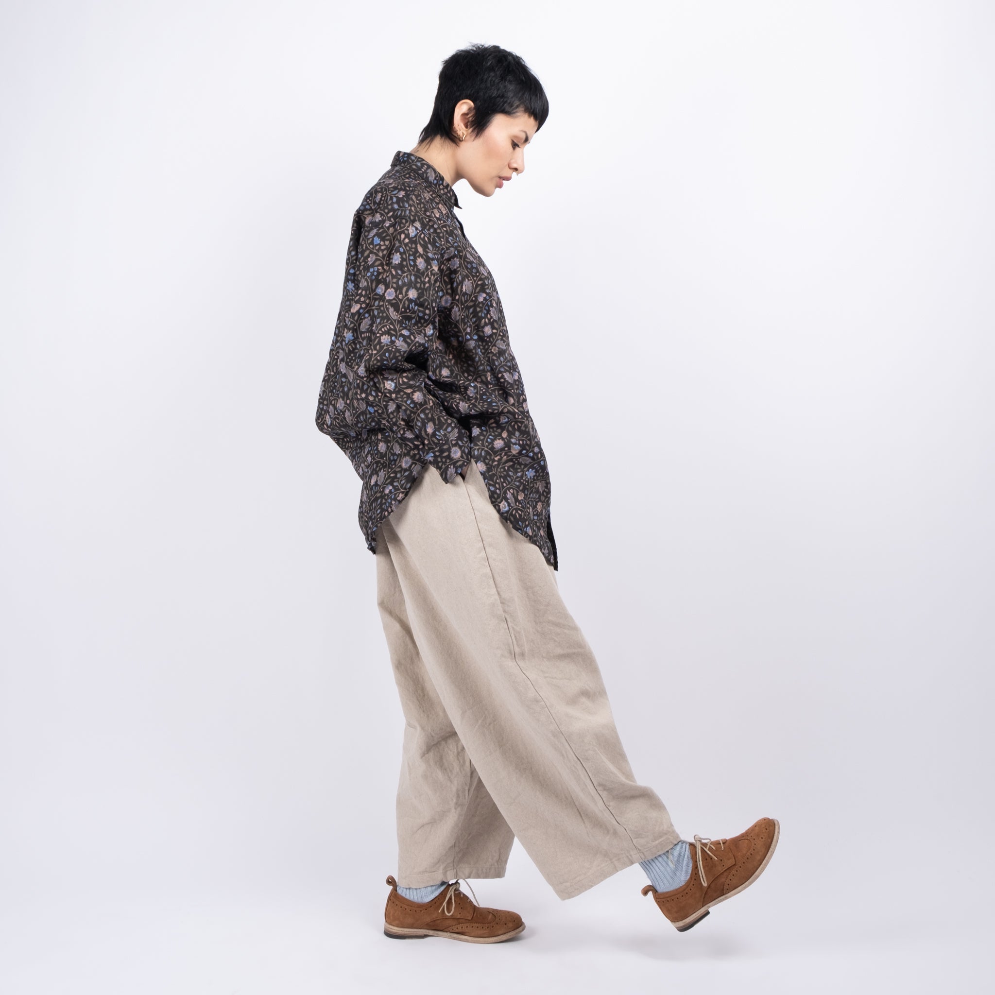 Ichi Antiquités Floral Linen Shirt