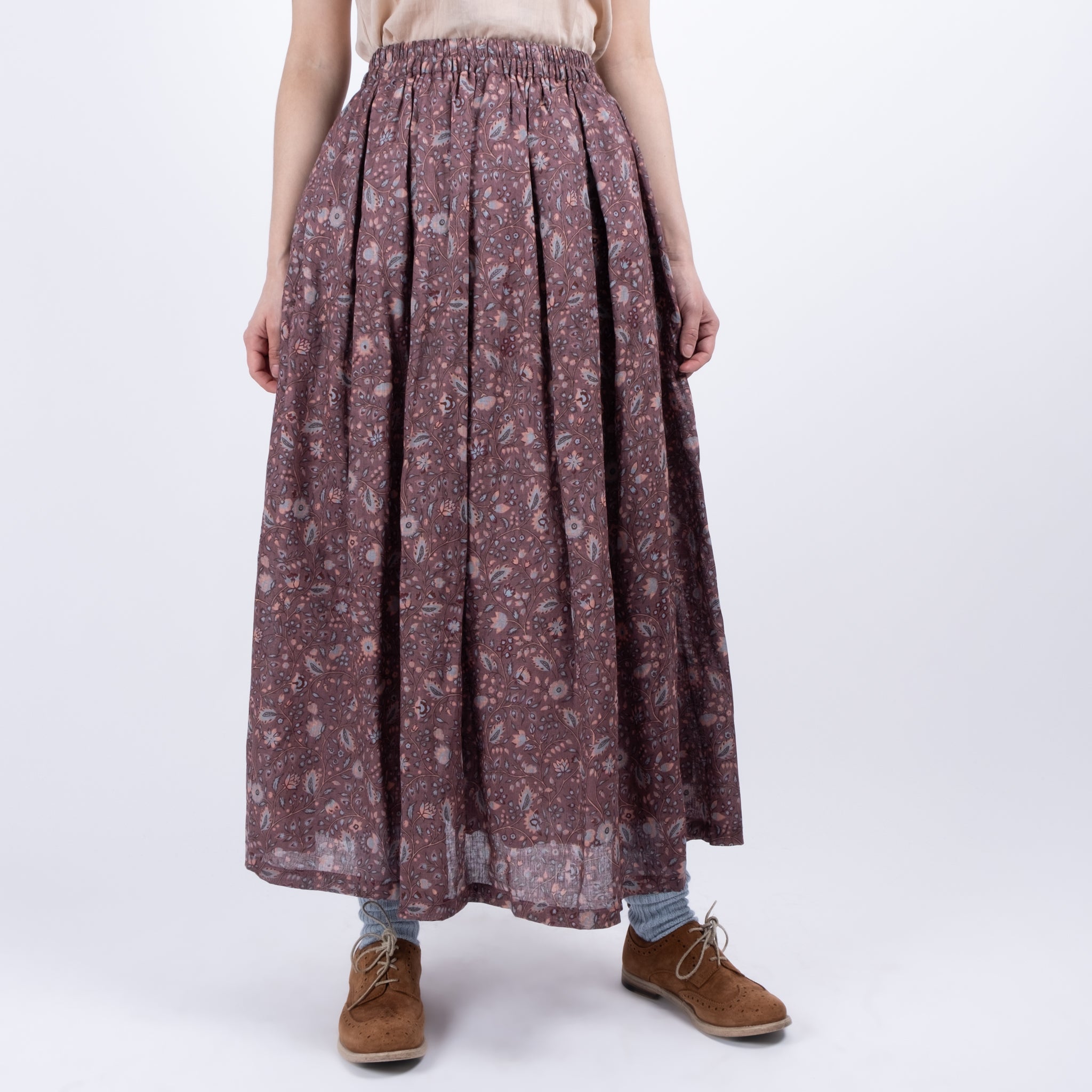 Ichi Antiquités Floral Linen Skirt