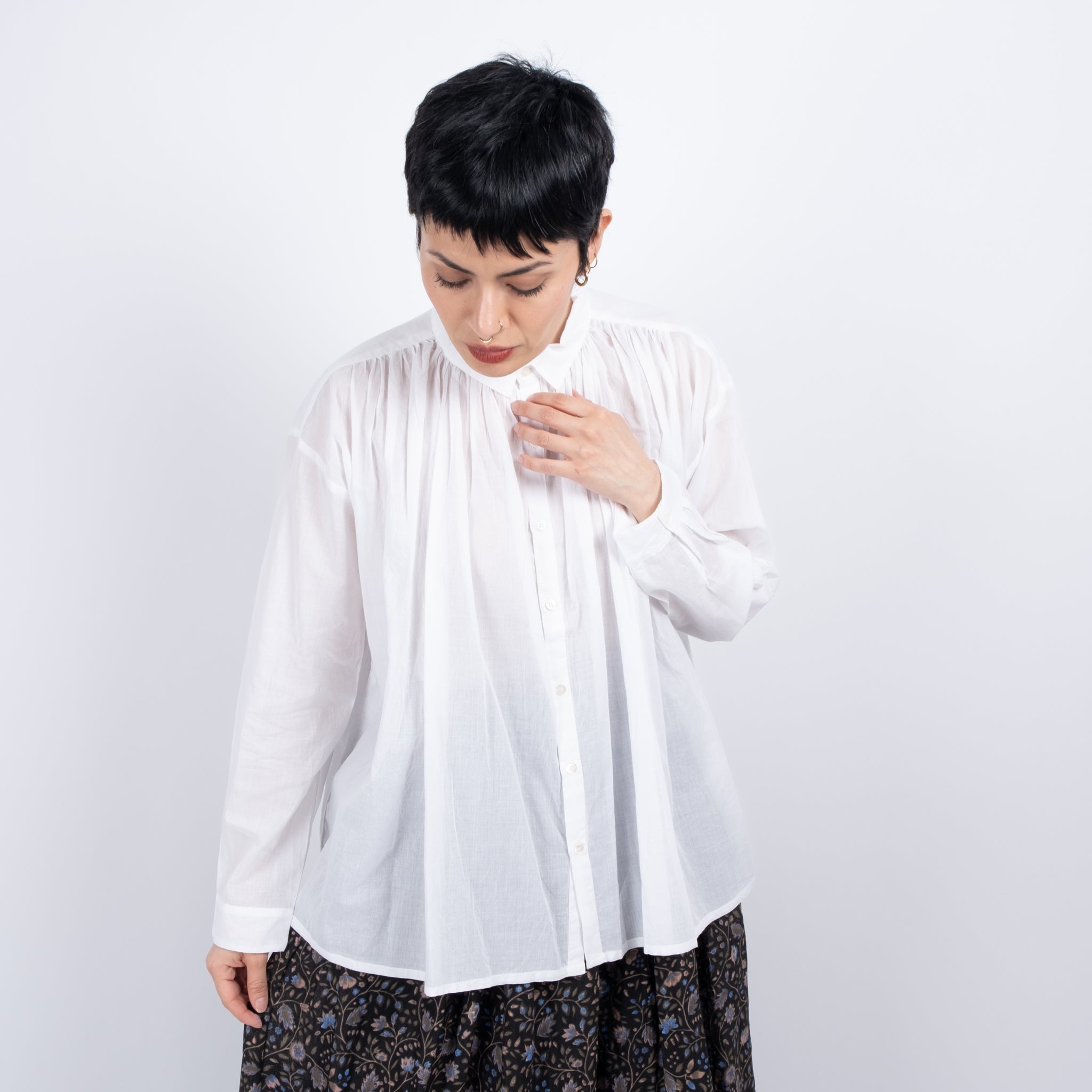 Ichi Antiquités White Khadi Cotton Shirt