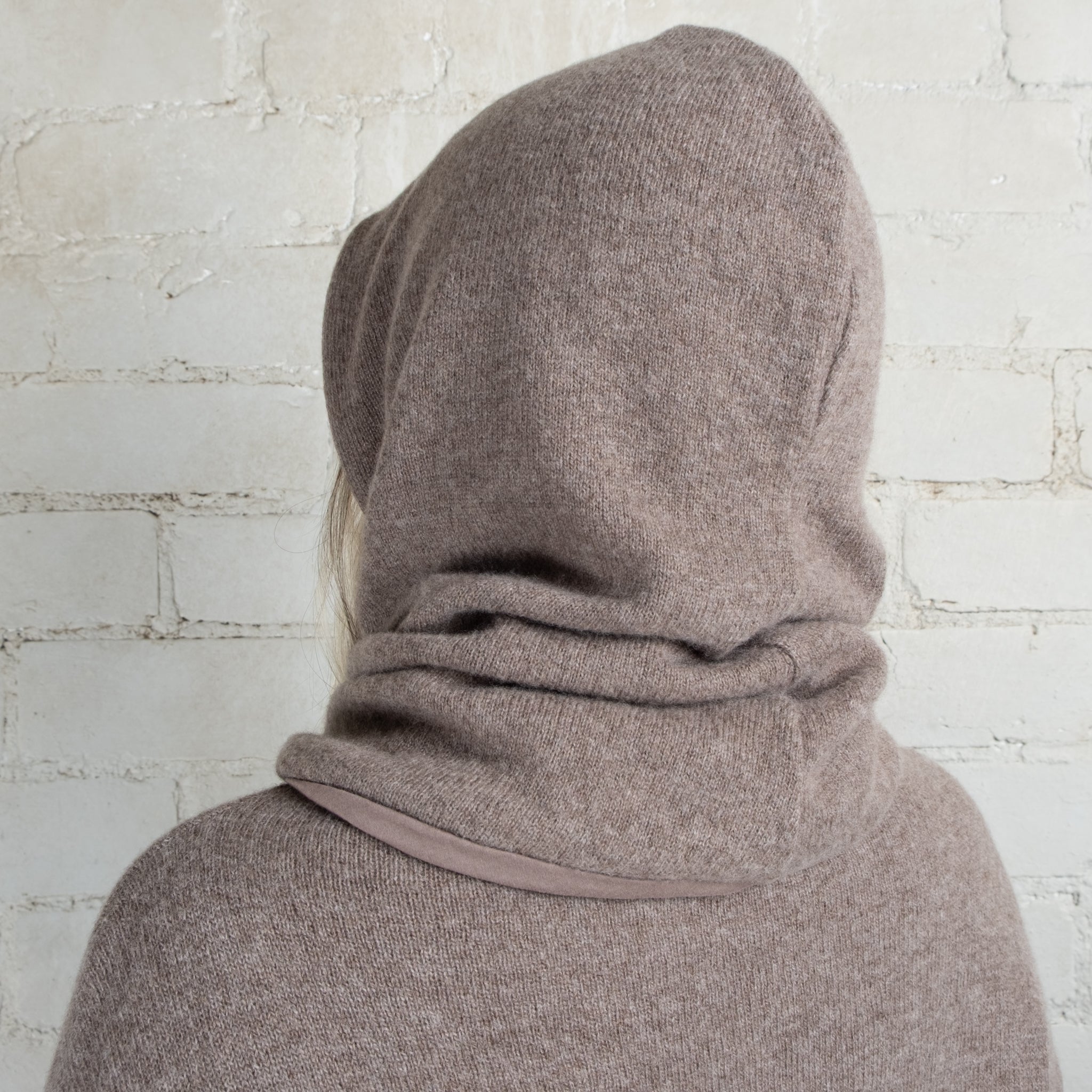 Elsa Esturgie Objet Organic Cotton Lined Wool Balaclava