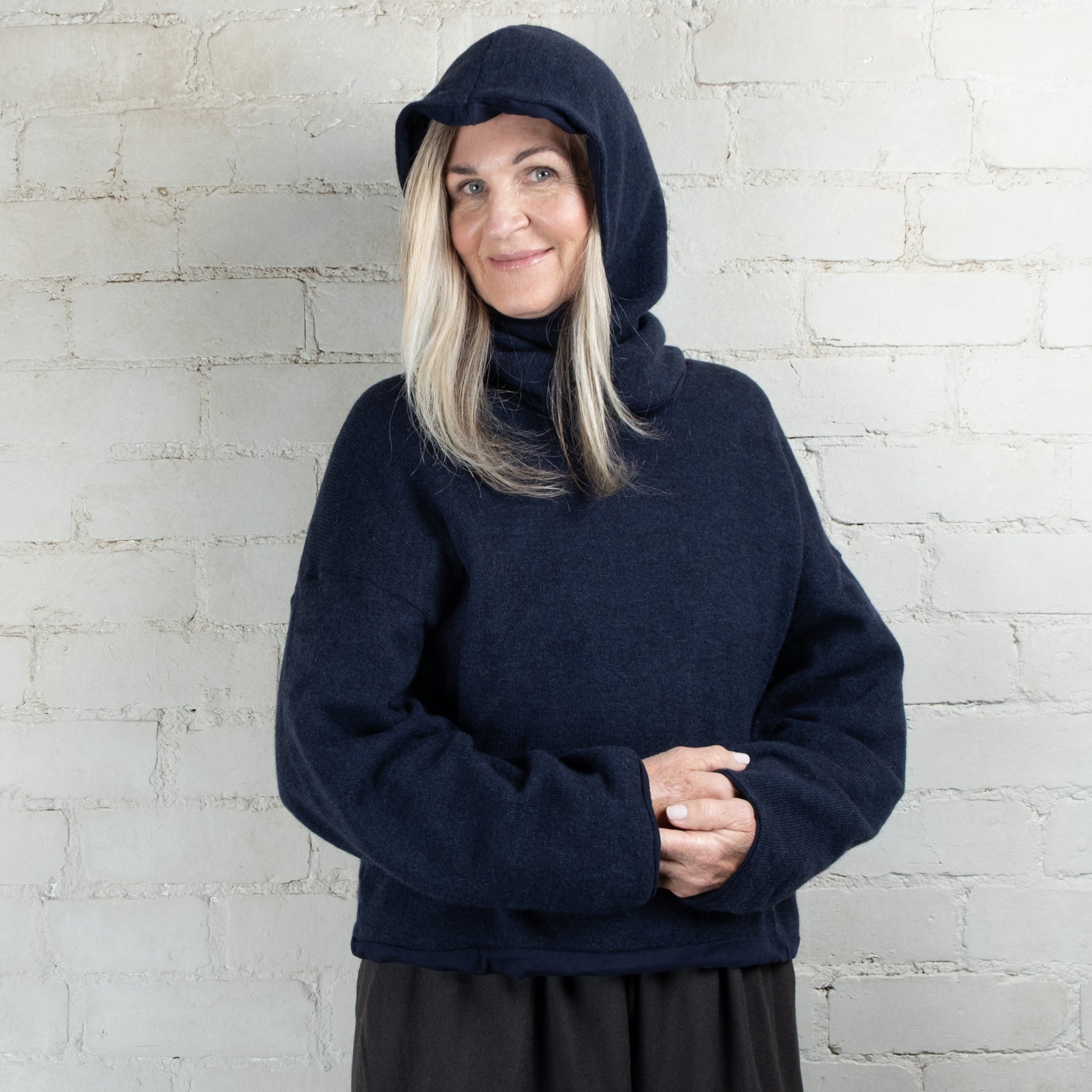 Elsa Esturgie Objet Organic Cotton Lined Wool Balaclava