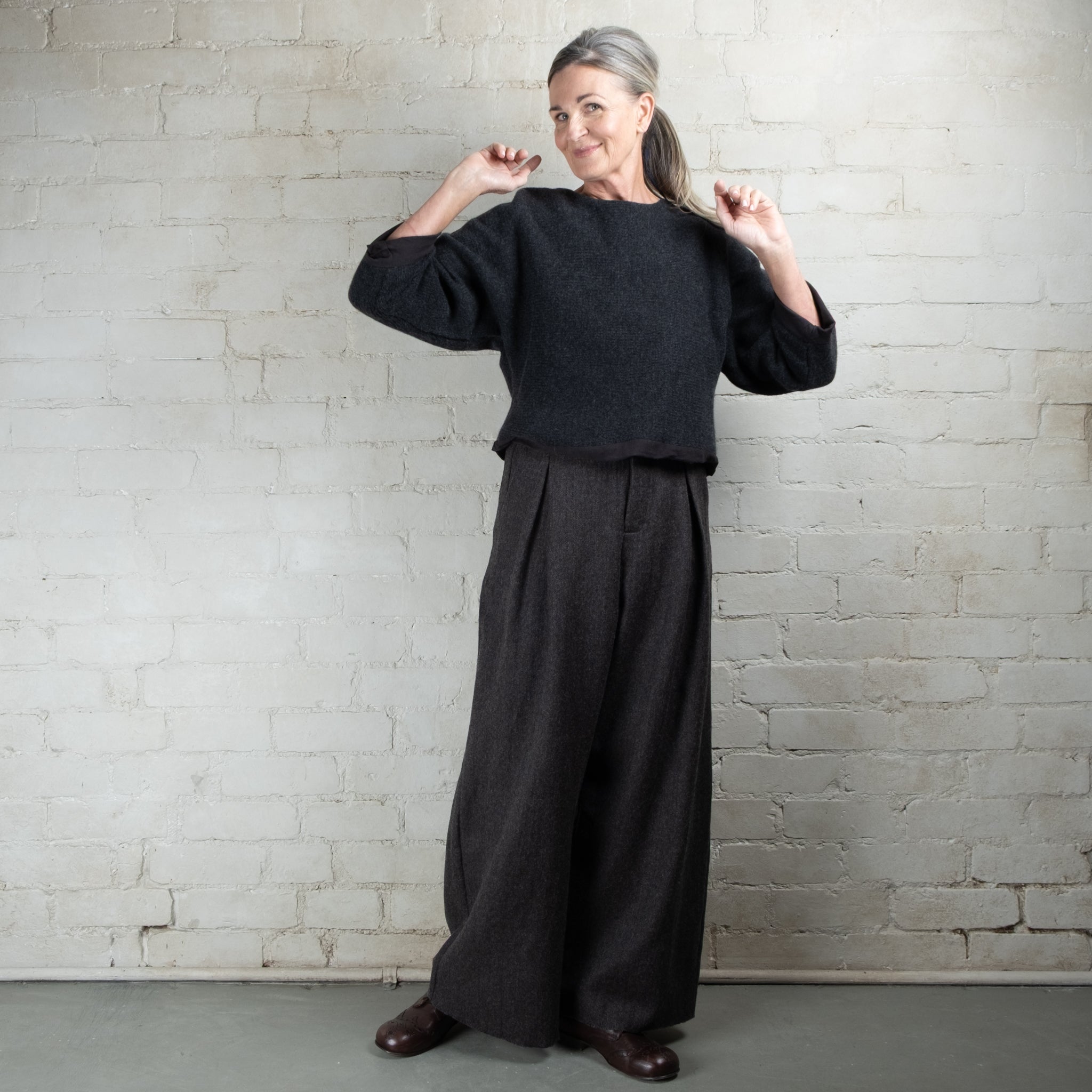 Elsa Esturgie Ozone Organic Cotton Lined Wool Sweater