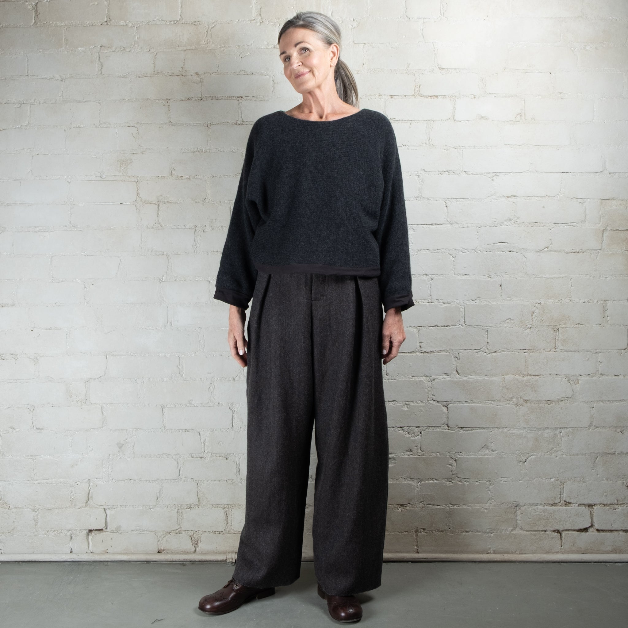 Elsa Esturgie Ozone Organic Cotton Lined Wool Sweater