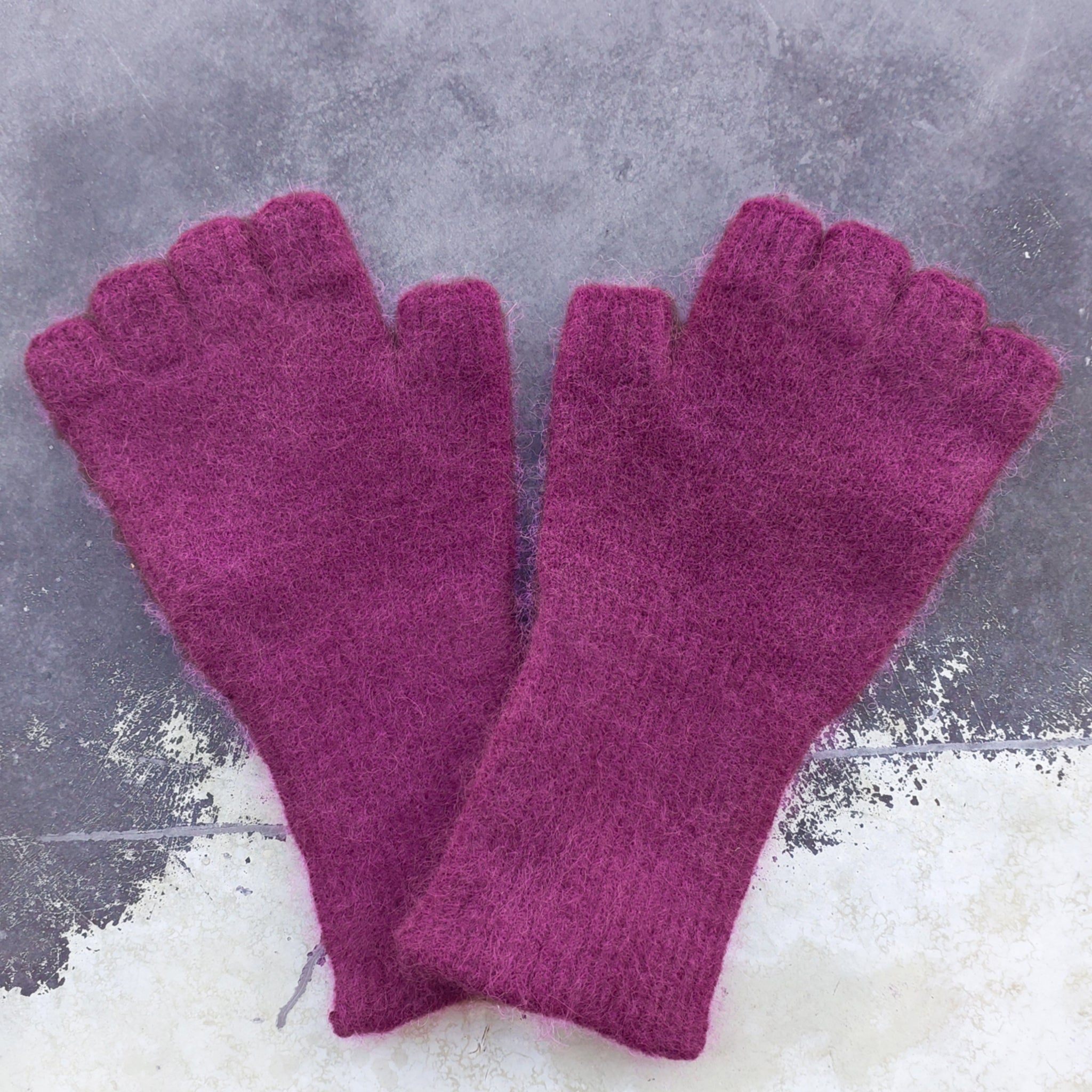 Penelope Durston Angora Lambs Wool Fingerless Gloves