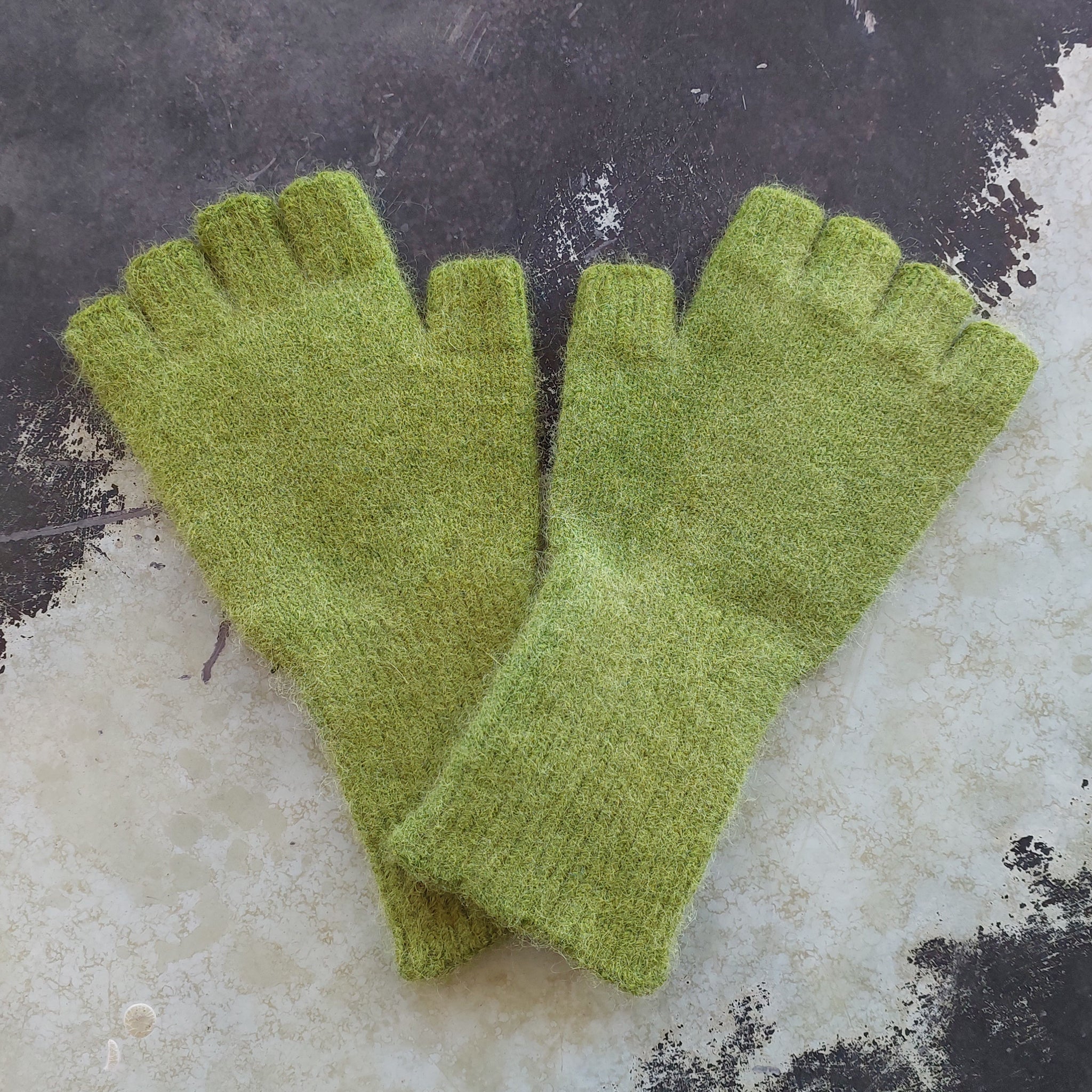 Penelope Durston Angora Lambs Wool Fingerless Gloves