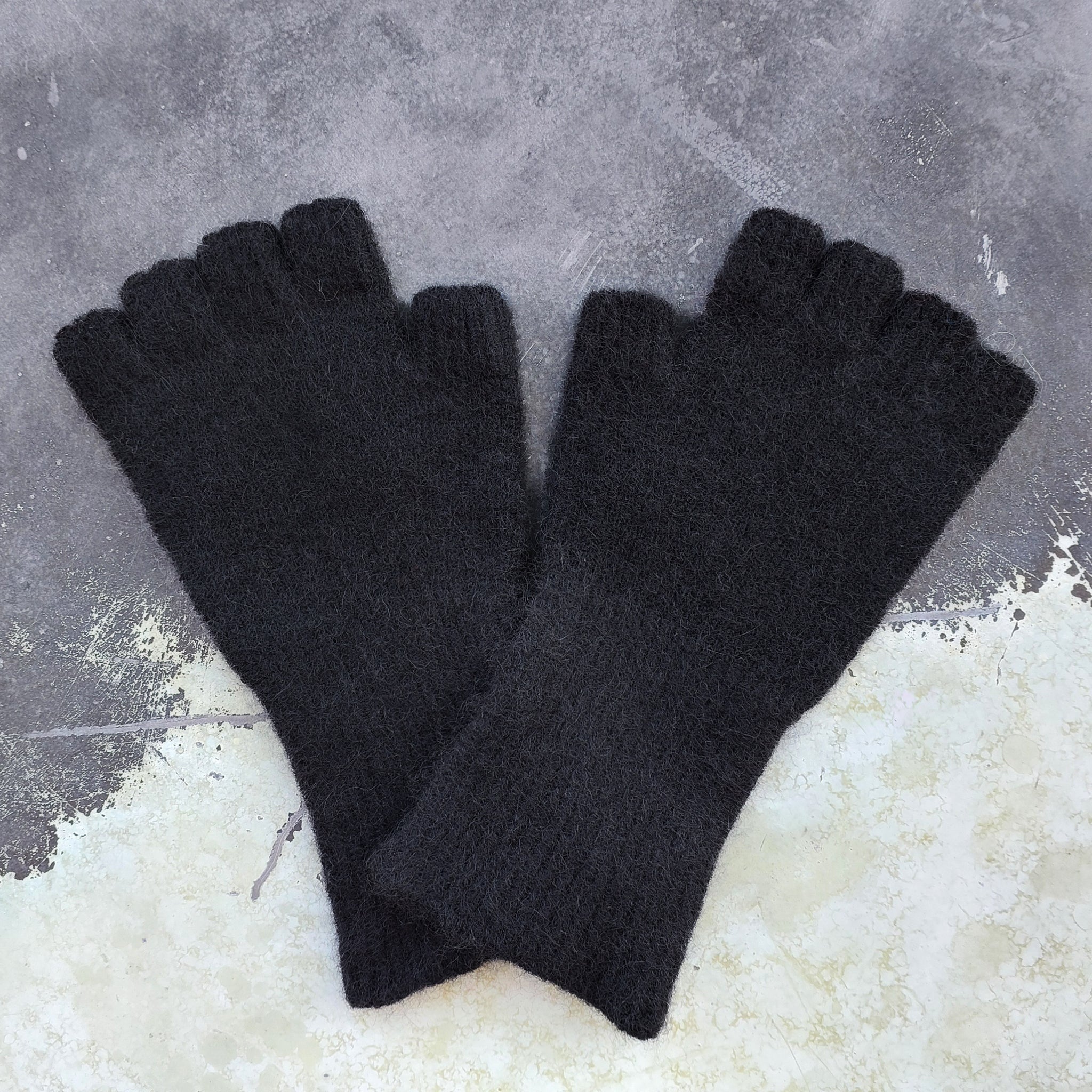Penelope Durston Angora Lambs Wool Fingerless Gloves
