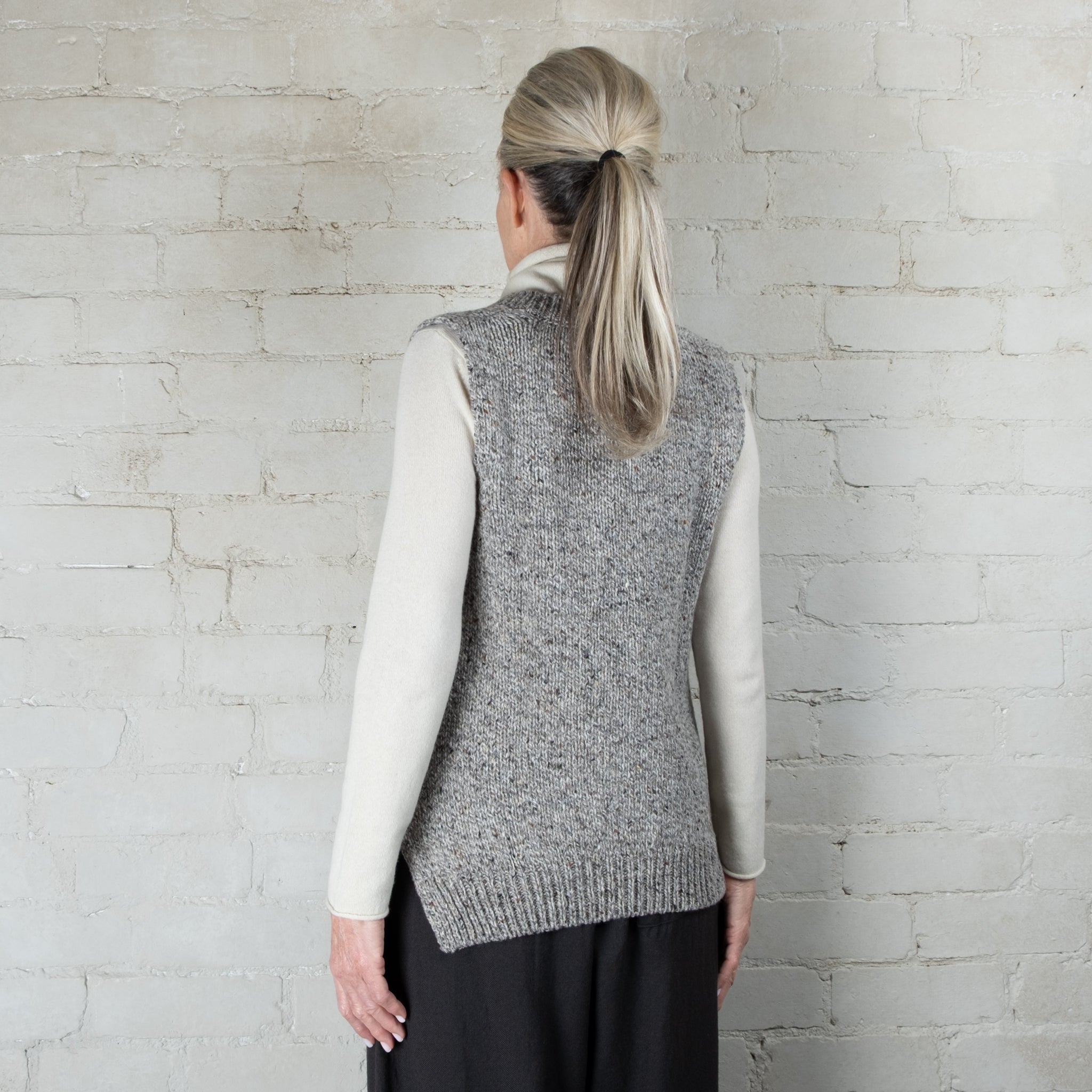 Fisherman Out of Ireland Donegal Knit V-Neck Vest