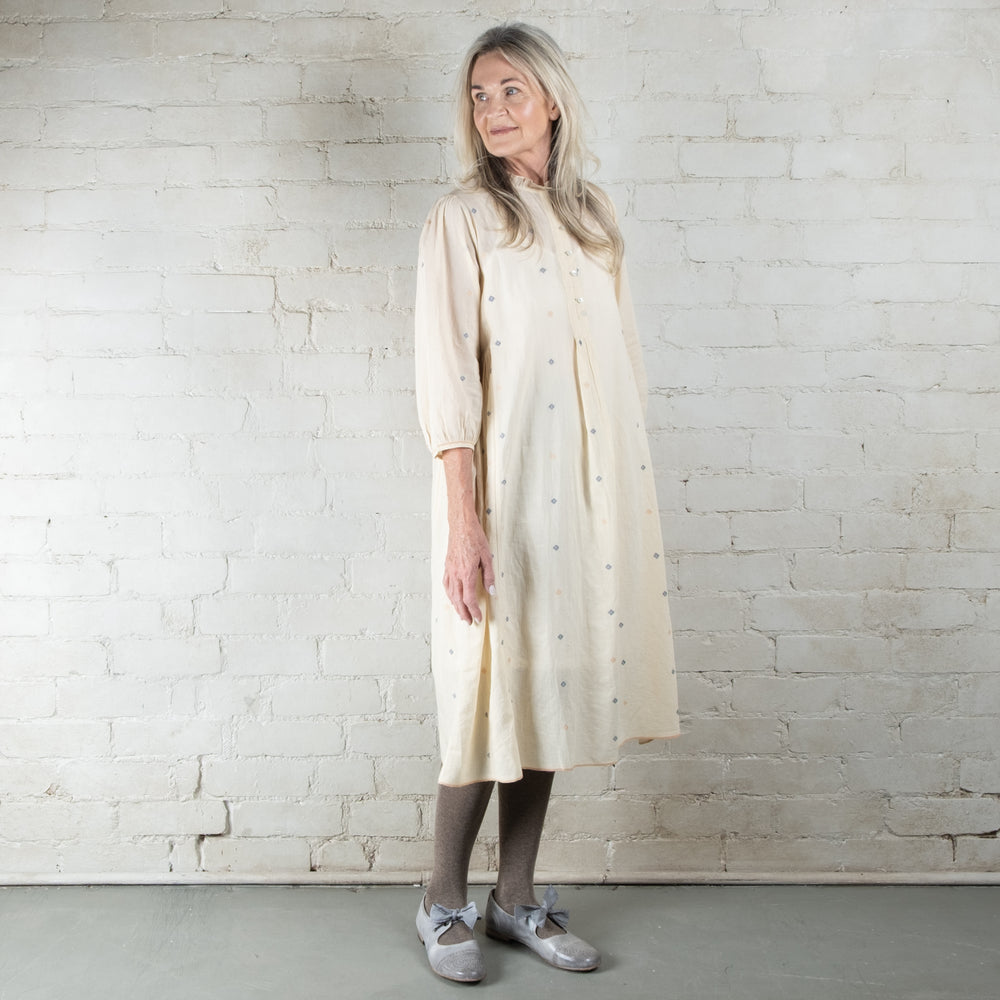 Rubia & Neel Gaia Tea Jamdani Cotton Dress