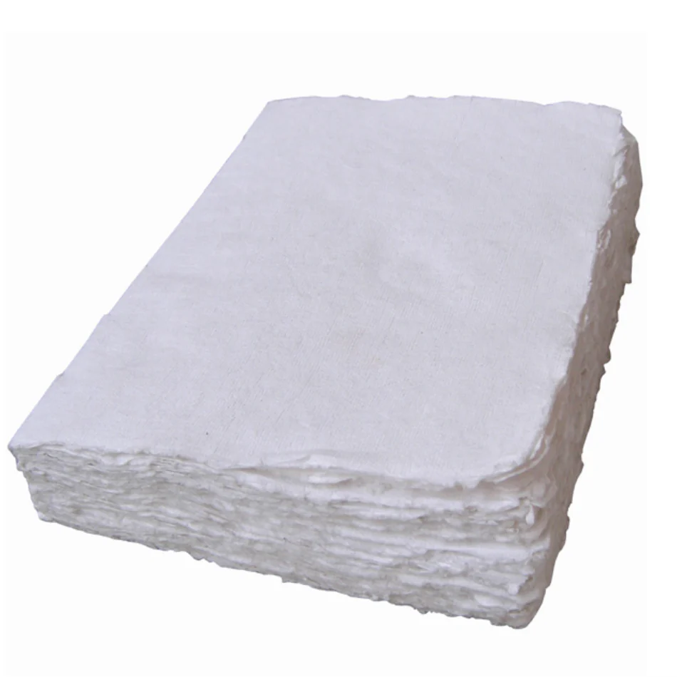 Handmade White Cotton Rag Paper Notebook 18cmx24cm
