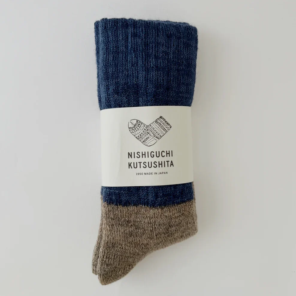 Nishiguchi Kutsushita Oslo Mohair Wool Pile Sock