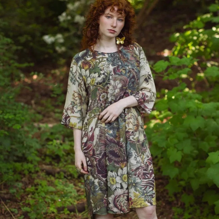 Market of Stars Love Grows Wild Artist Tunic Dress Bee & Floral Print