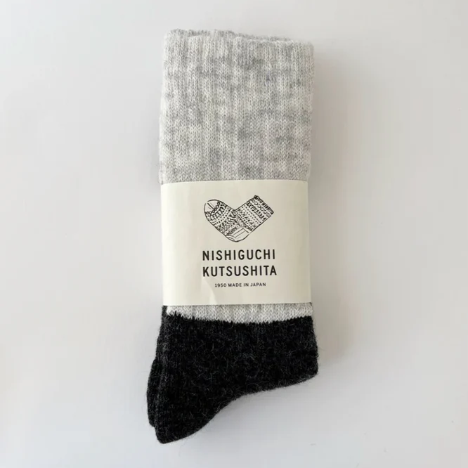 Nishiguchi Kutsushita Oslo Mohair Wool Pile Sock