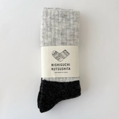 Nishiguchi Kutsushita Oslo Mohair Wool Pile Sock