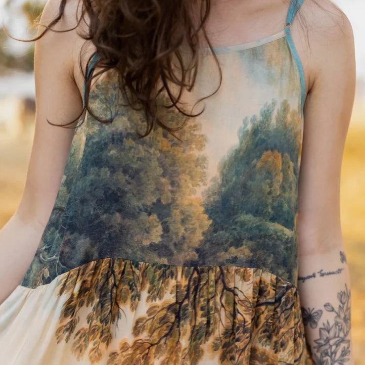 Market of Stars Awakening Bohéme Long Maxi Slip Dress Landscape