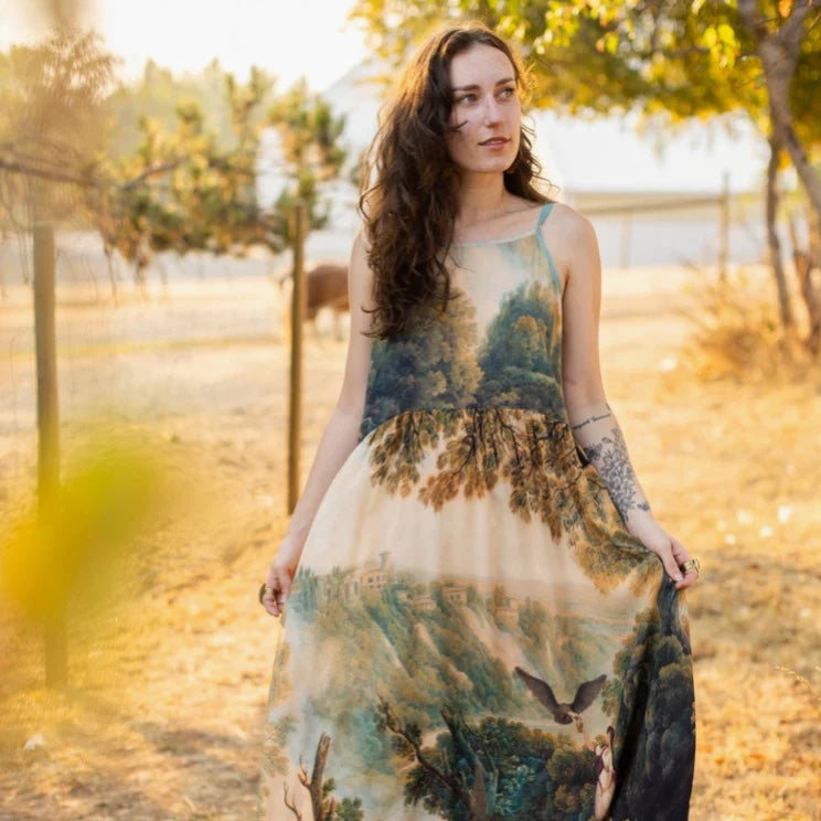 Market of Stars Awakening Bohéme Long Maxi Slip Dress Landscape
