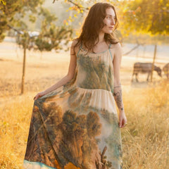 Market of Stars Awakening Bohéme Long Maxi Slip Dress Landscape