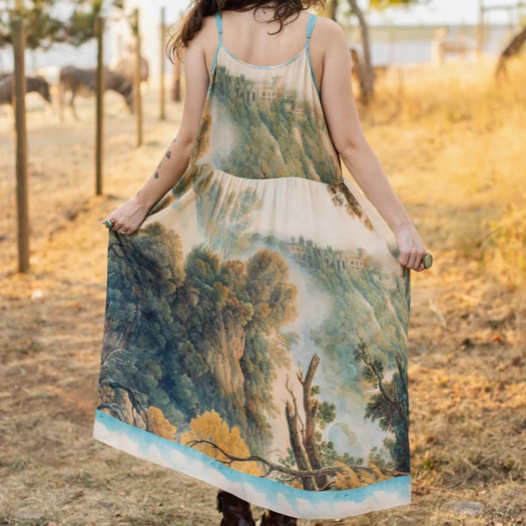 Market of Stars Awakening Bohéme Long Maxi Slip Dress Landscape