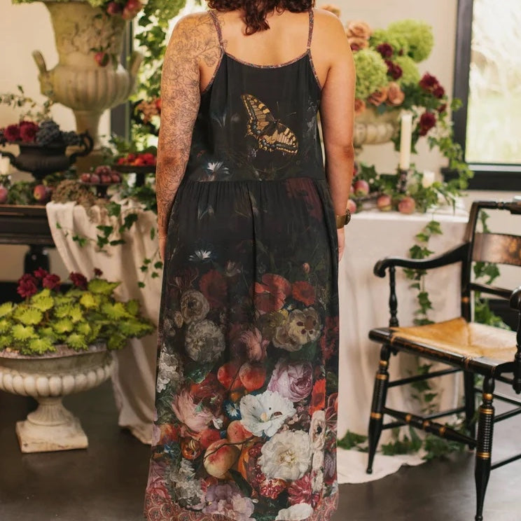 Market of Stars Flight of Fancy Hummingbirds Bohéme Long Maxi Slip Dress