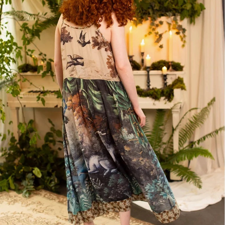 Market of Stars Theatre of Dreams Bohéme Dear Print Long Maxi Slip Dress