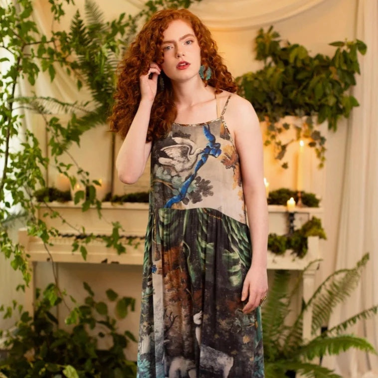 Market of Stars Theatre of Dreams Bohéme Dear Print Long Maxi Slip Dress