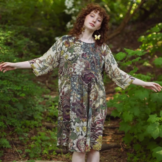 Market of Stars Love Grows Wild Artist Tunic Dress Bee & Floral Print