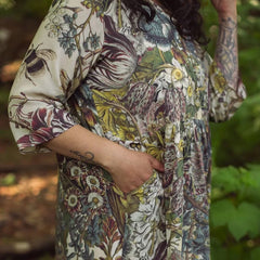 Market of Stars Love Grows Wild Artist Tunic Dress Bee & Floral Print
