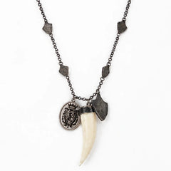 Manteau Noir 3's A Charm Sterling Silver Necklace