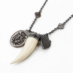 Manteau Noir 3's A Charm Sterling Silver Necklace
