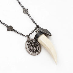 Manteau Noir 3's A Charm Sterling Silver Necklace