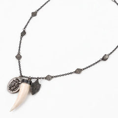 Manteau Noir 3's A Charm Sterling Silver Necklace