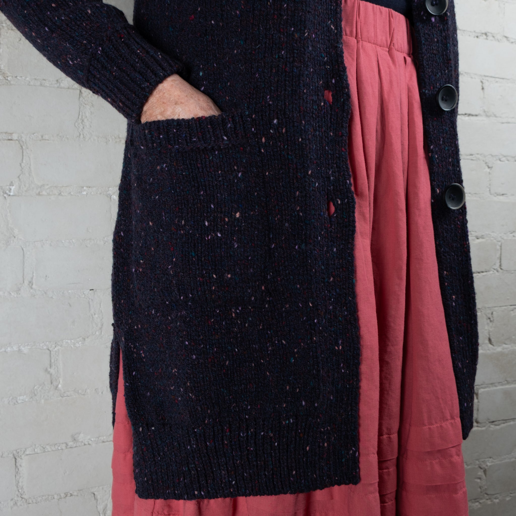 Fisherman Out Of Ireland Donegal Knit Cardi Coat