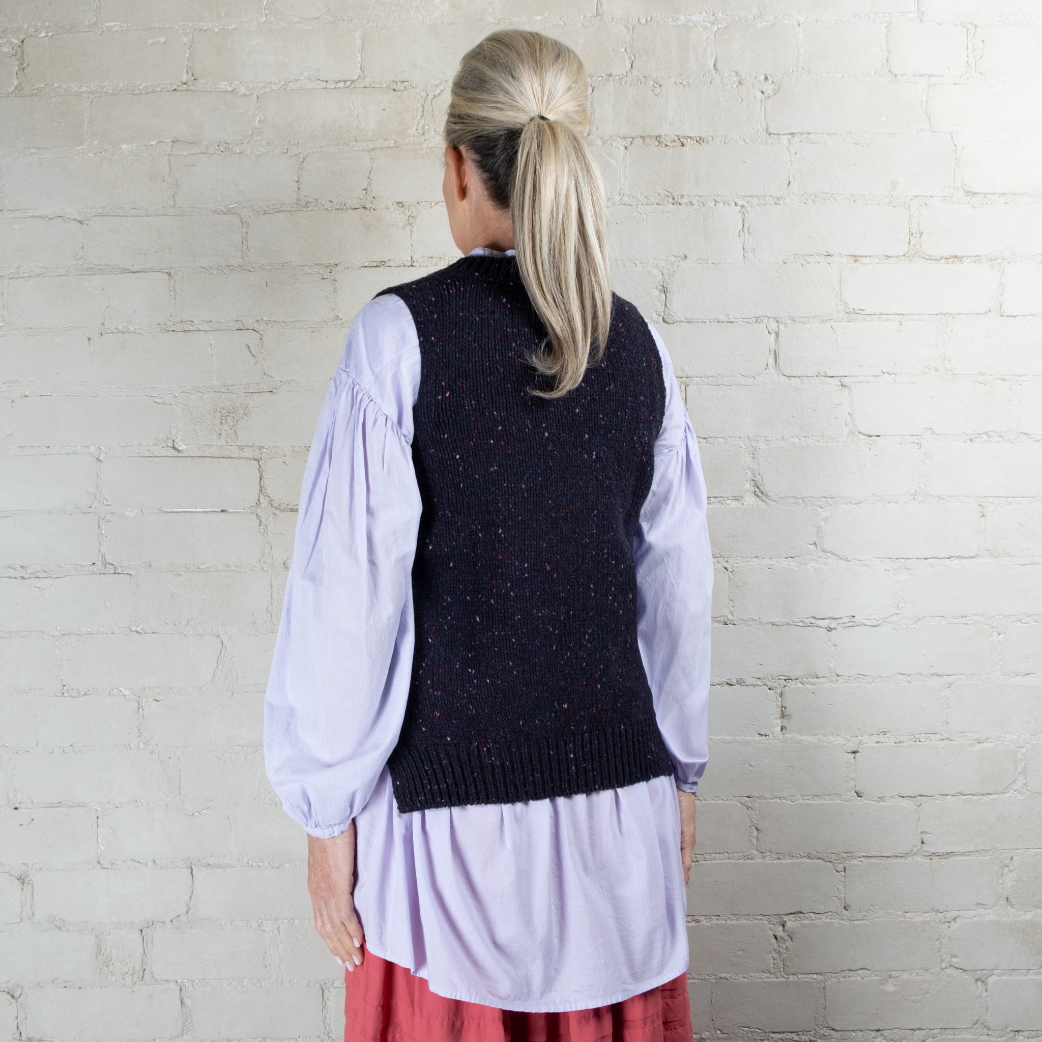 Fisherman Out of Ireland Donegal Knit V-Neck Vest