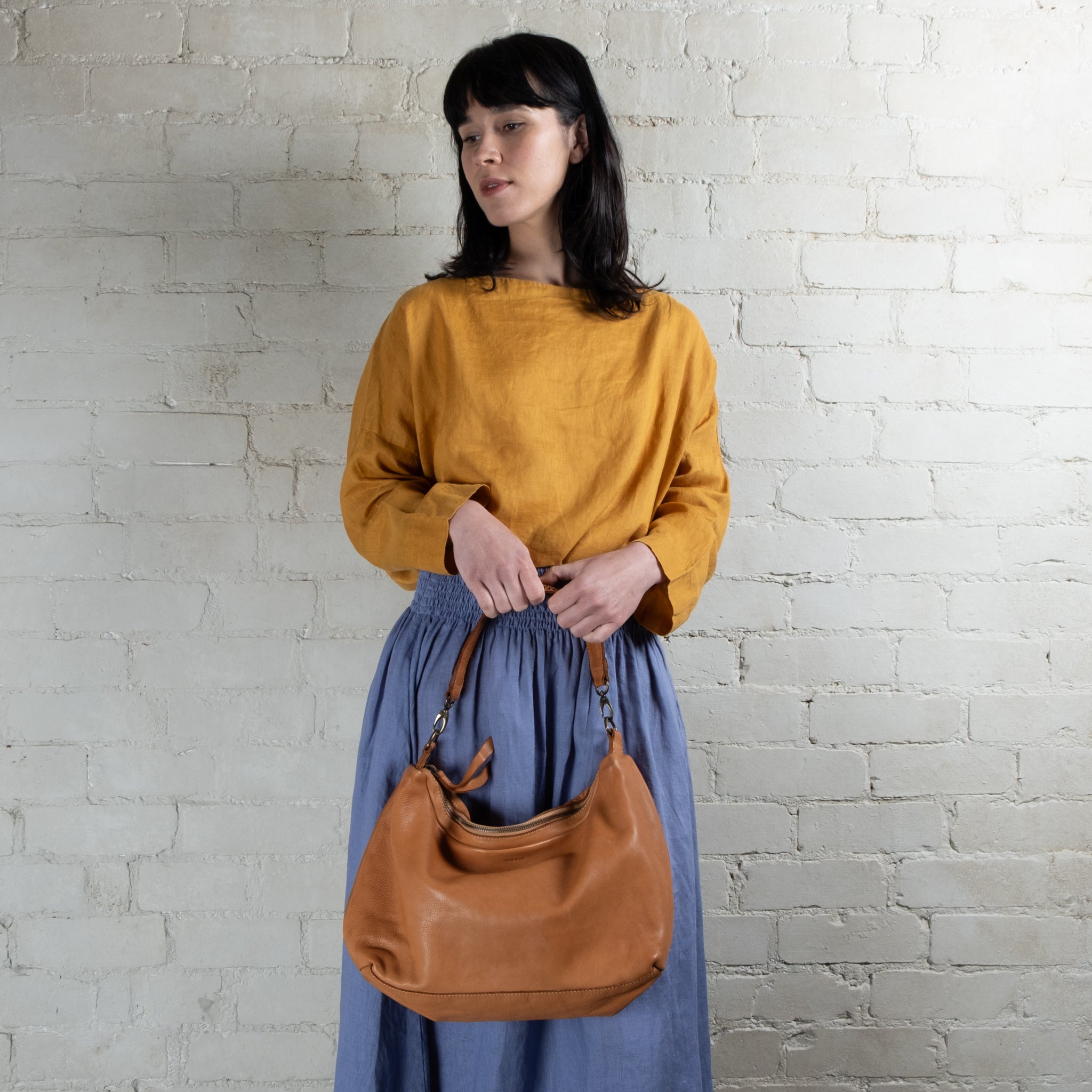 Juju & Co Signature Slouchy Leather Bag